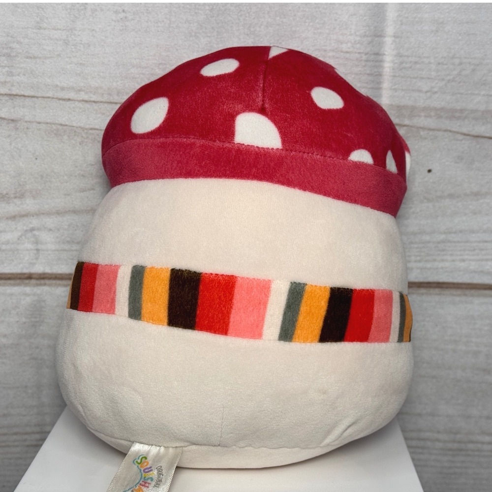 Squishmallows Malcolm the Mushroom 8 Inch Plush Scarf Winter Edition Kellytoy - Picture 2 of 5